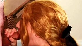 i can't resist this british redhead nurse's juicy cock sucking skills