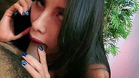 my heart races as professor fills my tight 18+ ass with cum while boyfriend chats on phone
