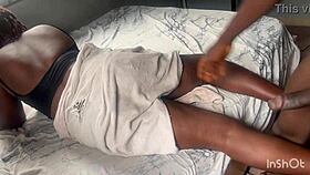 thick giant babe stretched wide by slim bbc in rough quickie