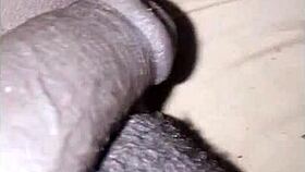 Masturbating my huge black cock 💦🍆