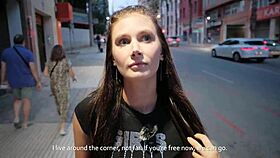 russian street brunette deepthroats for cash doggystyle