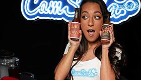 petite milf drenches shaved pussy lips in hot sauce for bbc challenge