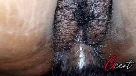 Watch this hairy creamy pussy take massive BBC up close