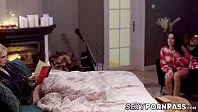 Lilly Bella and Ellie Shou share FIRST GIRL-ON-GIRL sensual massage play