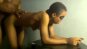 horny petite ebony screams loving every inch of my thick black cock all day!