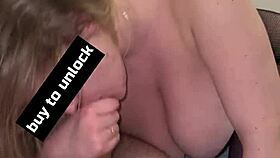 Whoa! Busty Blonde Wife's Saggy Boobs Deepthroat and Ride Huge Cock Teaser!