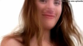 Horny Slut Brunette Teases Tits Before Dropping Jeans