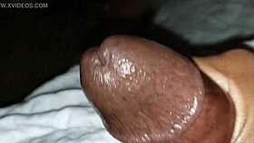stroking my massive thick black monster cock hard!