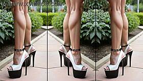 High heels legs feet drenched in public messy cumshots everywhere