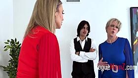 i'm bangin these two curvy milfs at school with my teen buddies