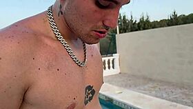 Freaky Maria Swallows Cum After Pool Fuck!