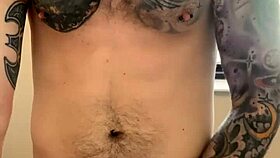 Thrilling jerk session in public bathroom outdoors
