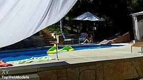 Lexi Bloom Petite Bound Girl Fucked Poolside Monster Cock Facial