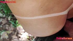 Fucking this blonde's perfect perky ass outdoors with bikini tan lines till mouthful cum