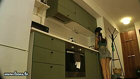 petite coed roommates flash miniskirt asses and pussies for sneaky apartment thrills