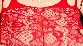 busty granny mariaold teases hairy pussy closeup in overalls