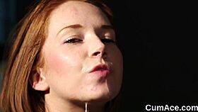 bombshell centerfold devours blowbang cocks before extreme facial cumshot swallows every drop