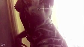 petite ebony slut fingers her tight ass close-up