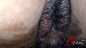 Watch this hairy creamy pussy take massive BBC up close