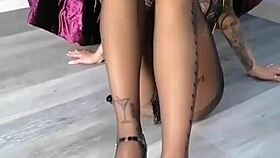 new solo footjob teaser in nylons and leggings magic