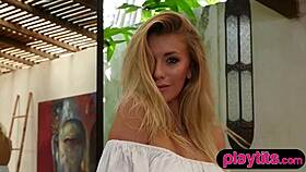 Busty Petite British MILF Strips Wet in Shower Flaunting Huge Tits