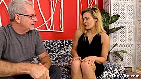 Cuckold wife blaten lee begs old husband to watch her get fucked 😈