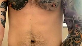 Thrilling jerk session in public bathroom outdoors
