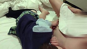 can you believe she rides in school uniform till creampie floods her? 