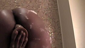 Ebony trophy babe rides her huge dildo hard in steamy solo session 💦🍆🔥