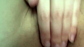 Jerk off to my unshaven wet pussy closeup