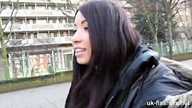 Horny British Lass Pisses Pants Publicly in Exhibitionist Flash