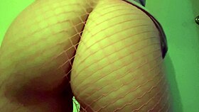 italian milf artemisia love shakes ass in fishnets