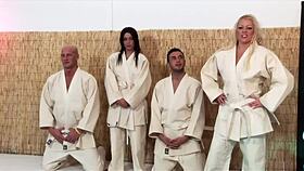 Kaia kane and cindy behr gangbanged by karate crew!