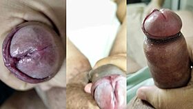 small cocked guy jerks off wildly while girlfriend masturbates to juicy orgasms part 12