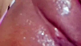 Curvy Colombiana Teases Huge Tits with Dildo Play