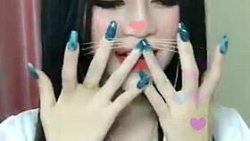 Sexy Korean Webcam Girl Delivers Steamy Blowjob Live
