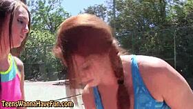 bendy teen's ass spanked outdoors in hd reality twist