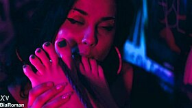 these horny girls lick feet and tickle each other into moaning submission