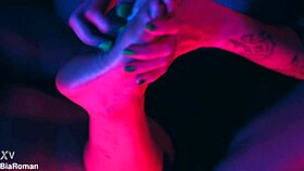 these horny girls lick feet and tickle each other into moaning submission