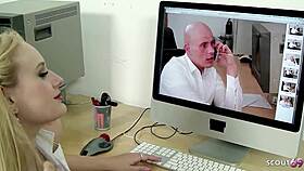 Angel Wicky trembles with passion in deep office anal bliss