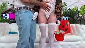 oh god, tess chokes on bryan's huge bbc with sloppy gagging deepthroat and dirty face fuck