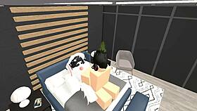 it's the usual roblox condo hangout with friends building and chatting casually
