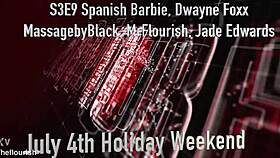 spanish barbie dives into hardcore threesome with big black cocks in cinema preview