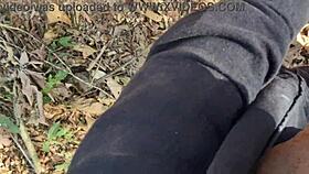 Married Blonde Fan Gets Park BAREBACK Fuck and Cum-Filled Mouth Outdoor