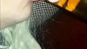 Girlfriend blinds boyfriend crossdresser feeding pee swallow humiliation close up