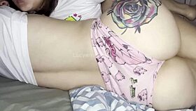 Lesbian sleepover turns wild with big tits hairy pussy licking dildo strapon squirting and toys