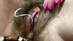 Peek at my hairy pussy lips gaping wide in juicy closeup orgasm