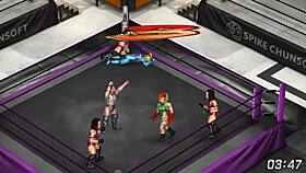 What if lesbian wrestlers Cammy and Samus went ryona in fire pro world?