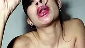 Karogok chokes emotionally on deep Argentine gag.