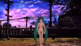 hatsune miku's solitary envy unfolds in project diva nude mod completely